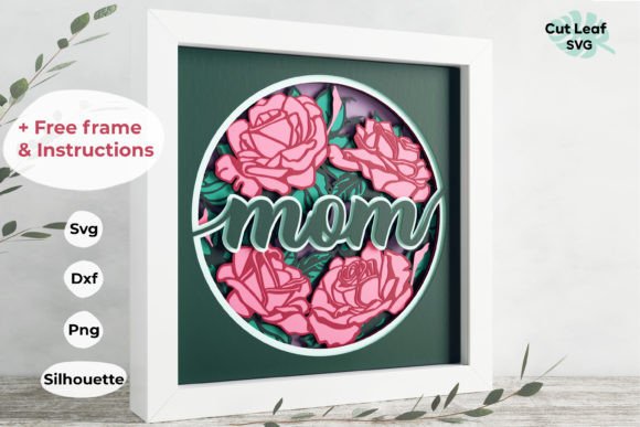 3D SVG Shadow Box Design for Mother’s Day Crafting