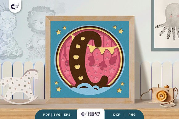 Baby Alphabet C Monogram 3D SVG Review for Digital Sellers
