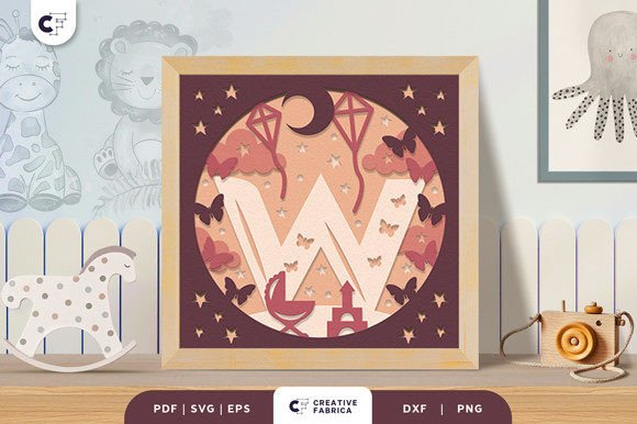 Baby Alphabet W Monogram 3D SVG: A Versatile Design Asset for Creative Projects