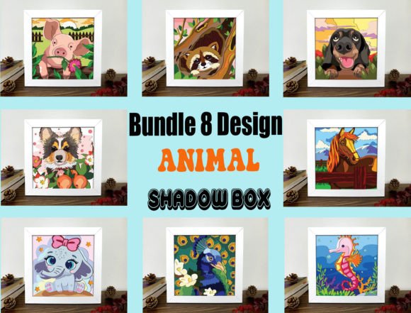 Bundle Animal Shadow Box 3D SVG: A Creative Design Asset for Content Publishing