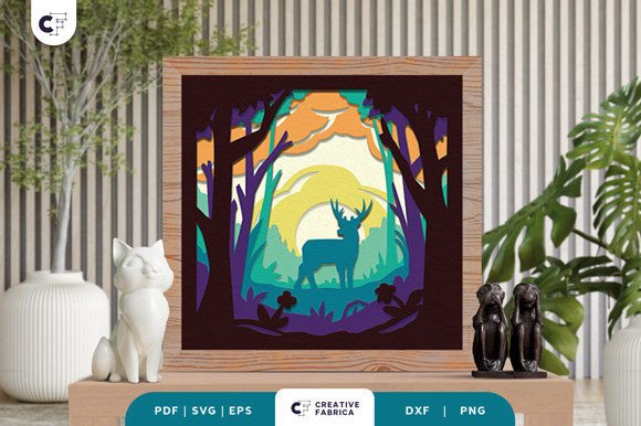 Deer in the Forest 3D SVG – A Versatile Design Asset for Creative Publishers