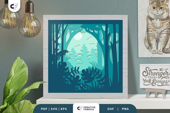 Dense Forest 3D SVG Ornament for Content Design