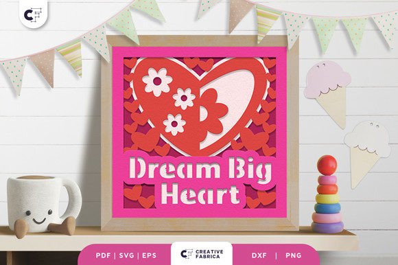 Dream Big Heart 3D SVG for Baby Branding & Local Business Design