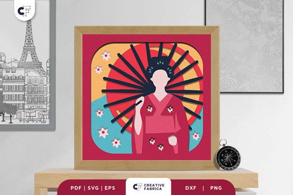 Japanese Kimono 3D SVG Design for Global Niche Markets