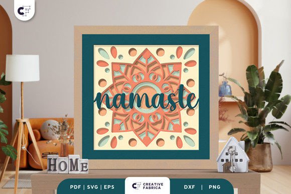 Lotus Namaste 3D SVG for Yoga and Meditation Branding