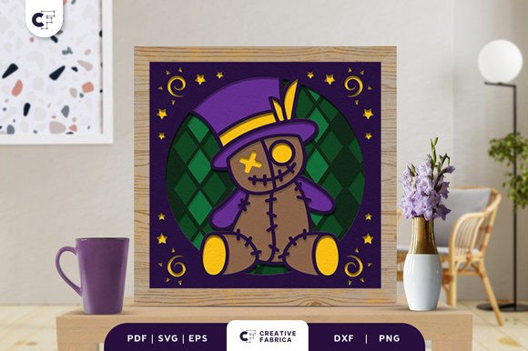 Mardi Gras Voodoo Dolls 3D SVG: A Playful Graphic Design Asset for Content Creators