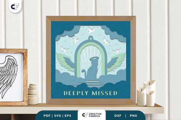 Memorial Pet 3D Layered Paper Cut – A Heartfelt Design Asset for Pet-Themed Content