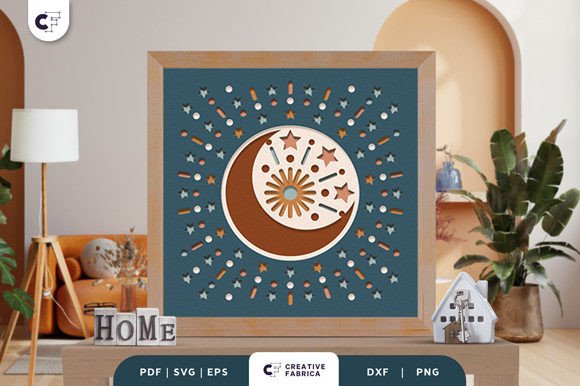 Moon Night Boho 3D SVG Ornament: A Designer’s Perspective on Visual Elegance