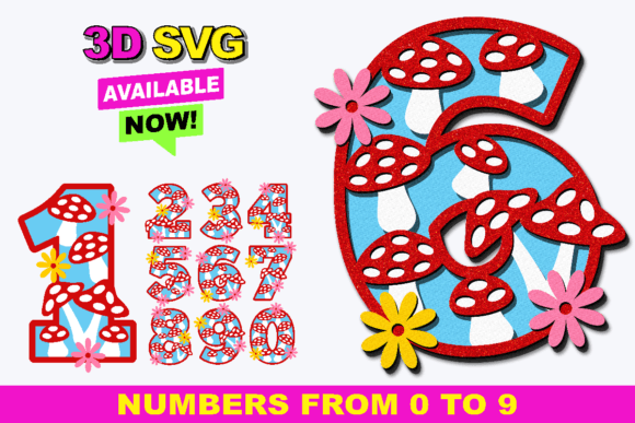 Mushrooms Numbers 3D SVG Review: A Designer’s Take