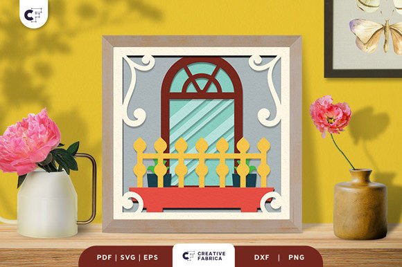 Spring Balcony 3D SVG: A Fresh Graphic Design Asset for Spring Campaigns