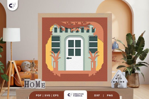 Spring Front Home 3D SVG: A Versatile Ornamental Asset for Creative Marketing