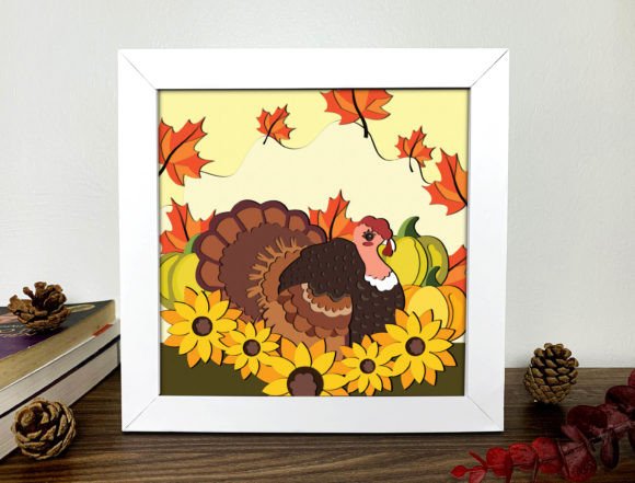 Thanksgiving Shadow Box 3D SVG: A Festive Design Asset for Creative Projects