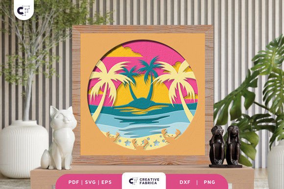Tropical Beach 3D Paper Cut Light Box: A Designer’s Real-World Review