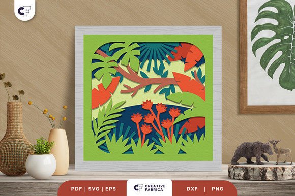 Tropical Forest 3D Paper Cutting File Review for Real Projects