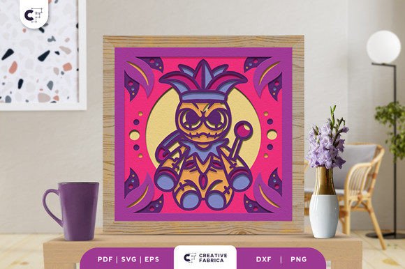 Voodoo Doll Carnival 3D SVG for Mardi Gras Branding