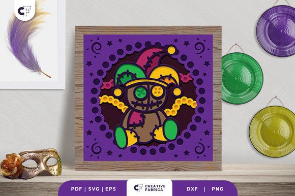 Voodoo Doll Mardi Gras 3D SVG for Bold Campaigns