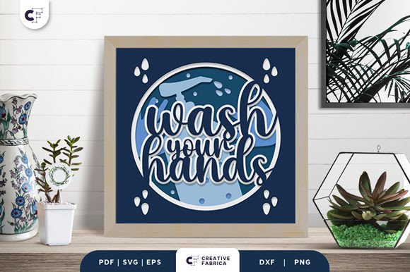 Wash Your Hands 3D Shadow Box SVG Review for Real Embroidery Projects