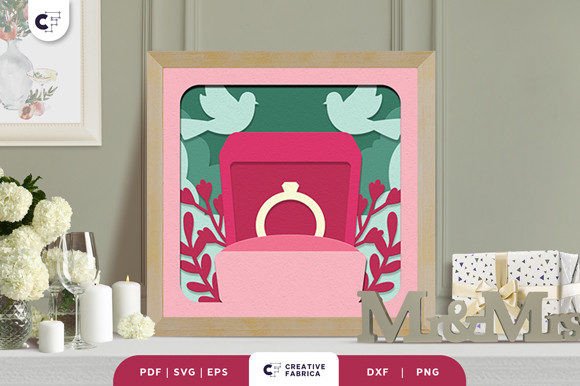 Wedding Ring 3D Shadow Box SVG Review for Real Projects